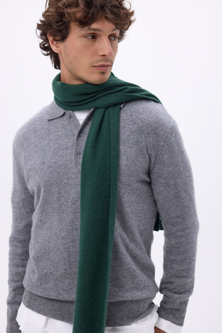 Echarpe Etole - Vert Bouteille - Mixte - 100% Cachemire
