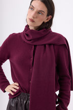 Sciarpa stola - Vinaccia - Unisex - 100% Cashmere
