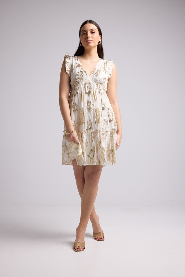 Vestido Corto - Corte Escarlata - Blanco