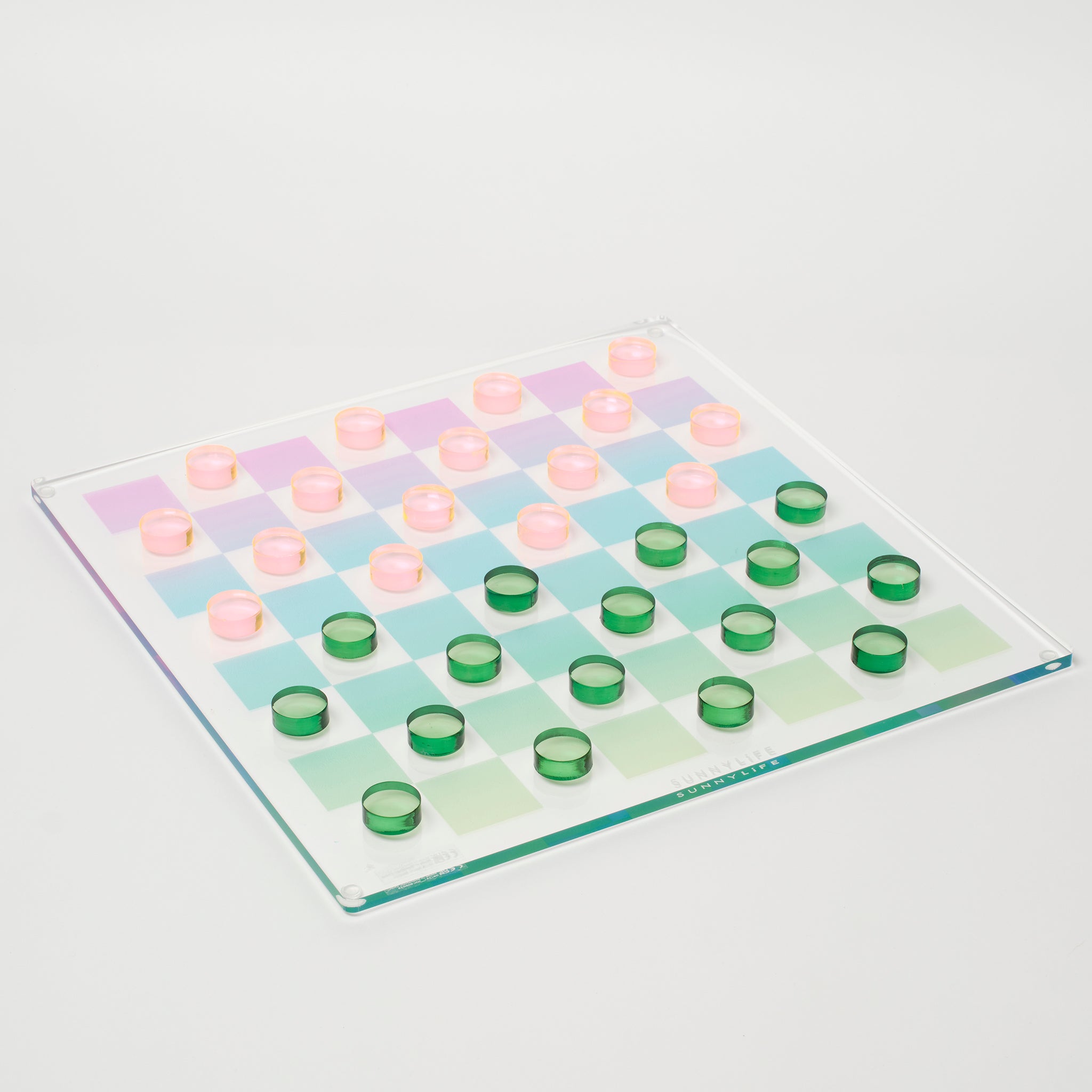 Sorberto De Ajedrez Y Damas Lucite Ombre