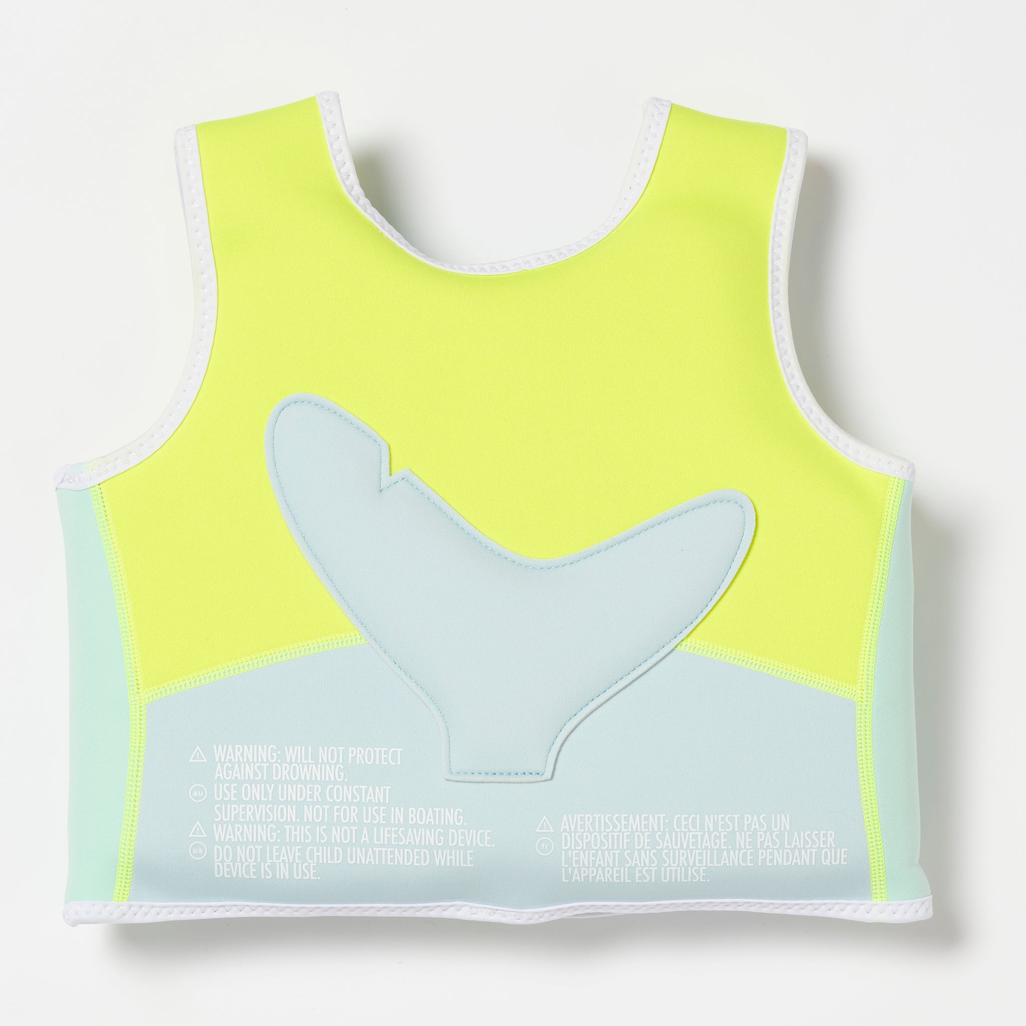 Salty The Shark 2-3 Aqua Neon Yellow Swimming Vest