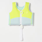 Salty The Shark 2-3 Aqua Neon Yellow Swimming Vest