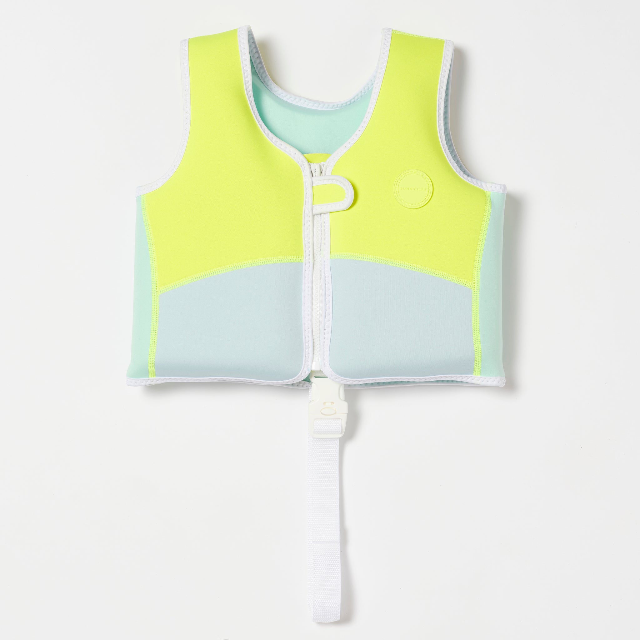 Salty The Shark 2-3 Aqua Neon Yellow Swimming Vest