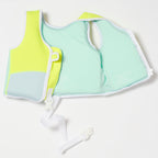 Salty The Shark 2-3 Aqua Neon Yellow Swimming Vest