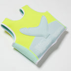 Salty The Shark 2-3 Aqua Neon Yellow Swimming Vest