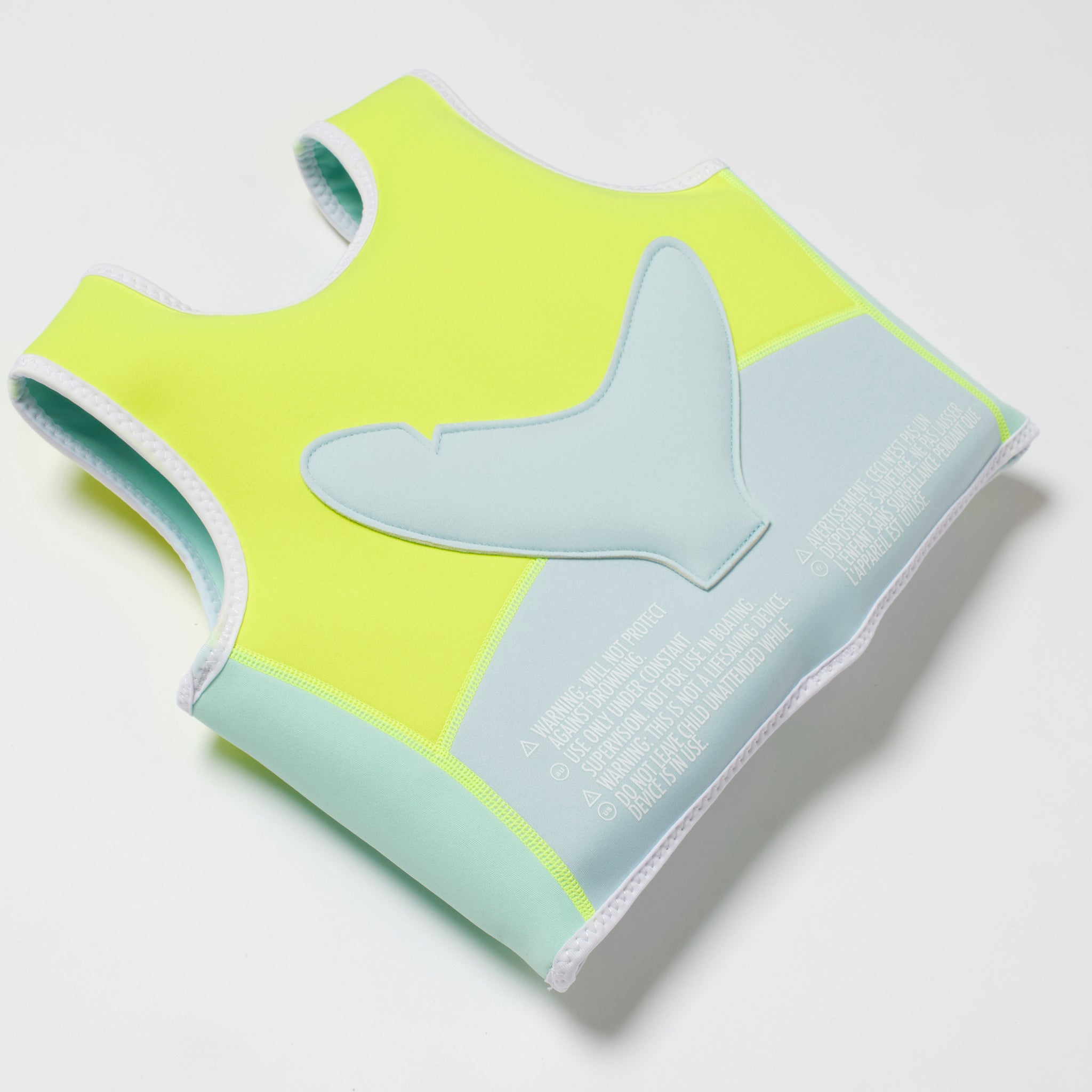 Salty The Shark 2-3 Aqua Neon Yellow Swimming Vest