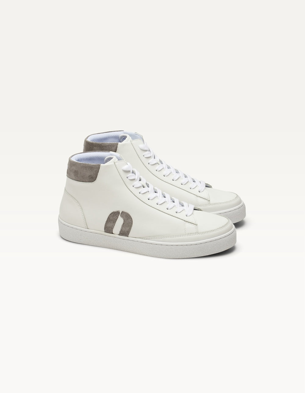 Alexis High Top Sneakers - White Light Gray