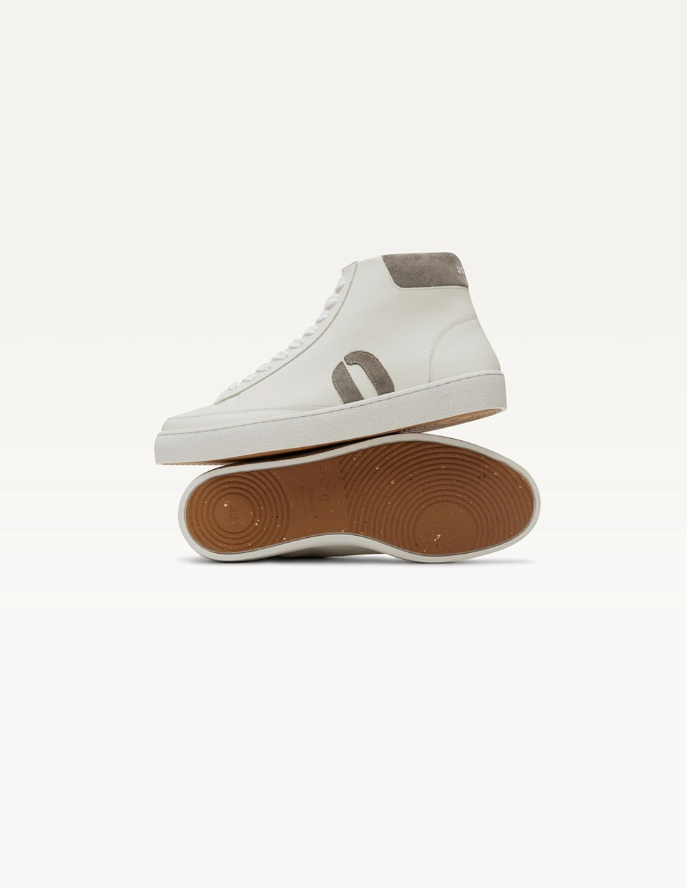 Alexis High Top Sneakers - White Light Gray