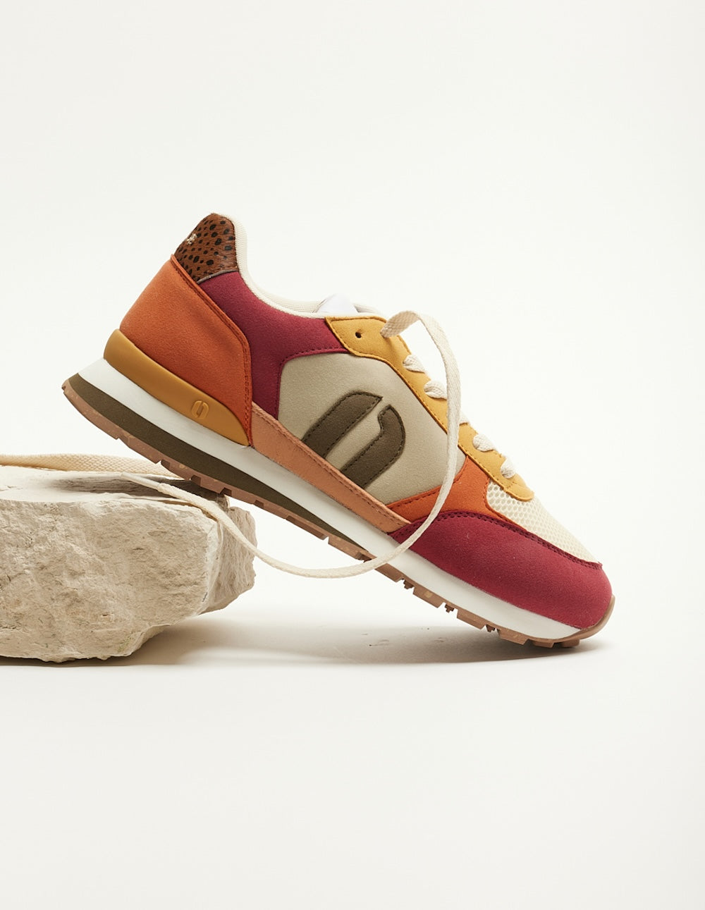 Zapatillas bajas Aline - Borgoña Marfil Mostaza - Mujer