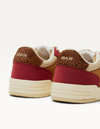 Axelle Low-Top Sneakers - Burgundy Amber Beige - Women's