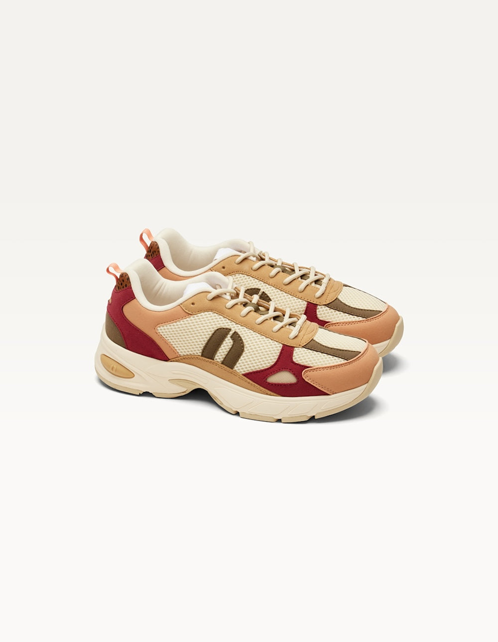 Maé Low Sneakers - Peach Khaki Beige - Women