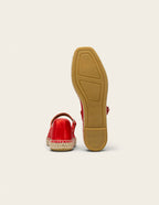 Espadrilles Bebi - Satin Rouge - Femme