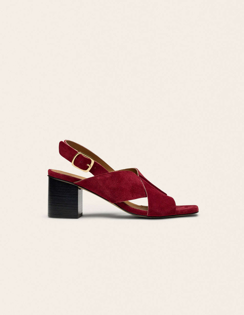 Sandales À Talons Dea - Suède Pourpre - Femme