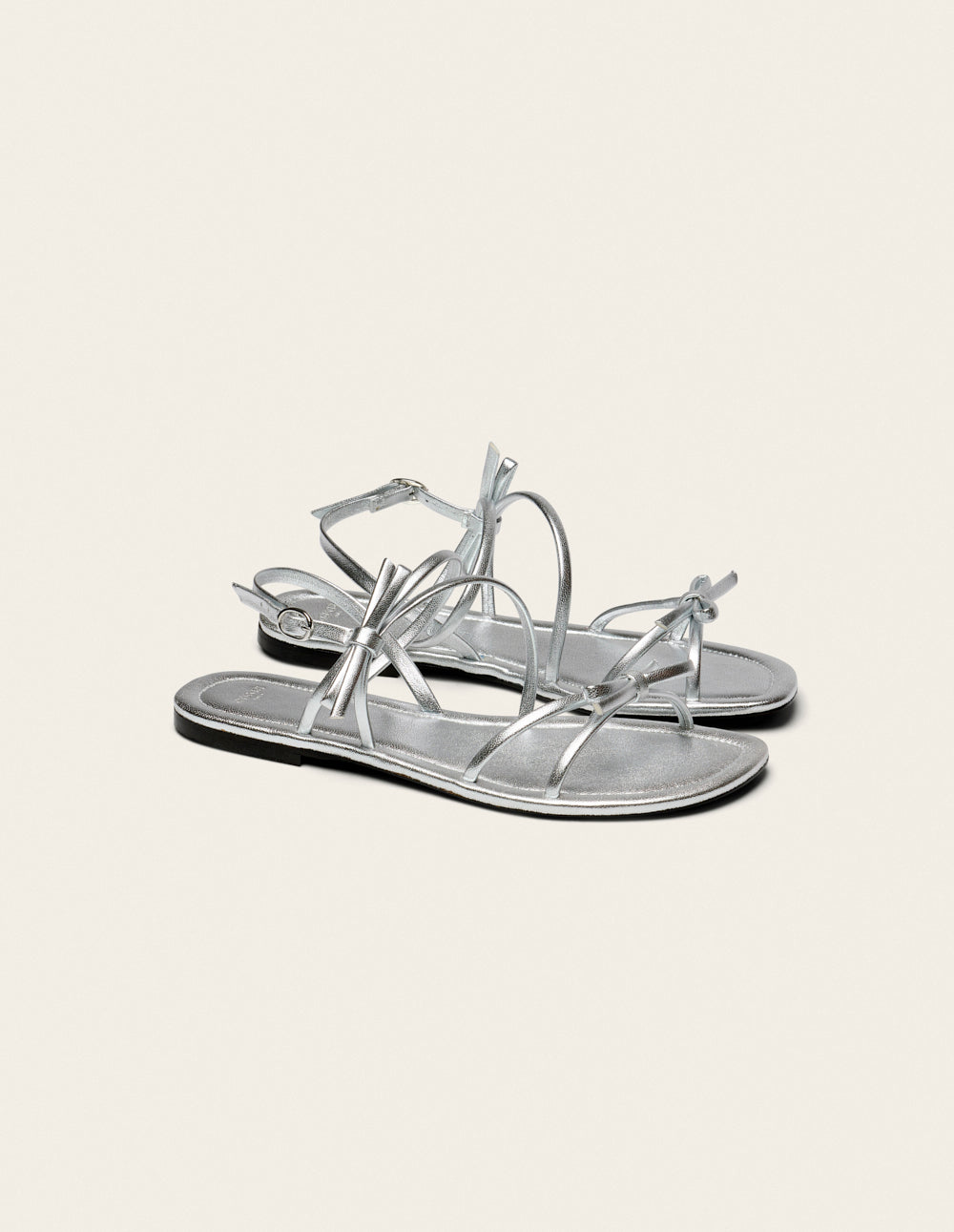 Sandales Nilu - Cuir Argenté - Femme