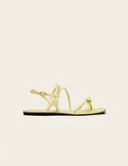 Sandales Nilu - Cuir Jaune Pastel - Femme