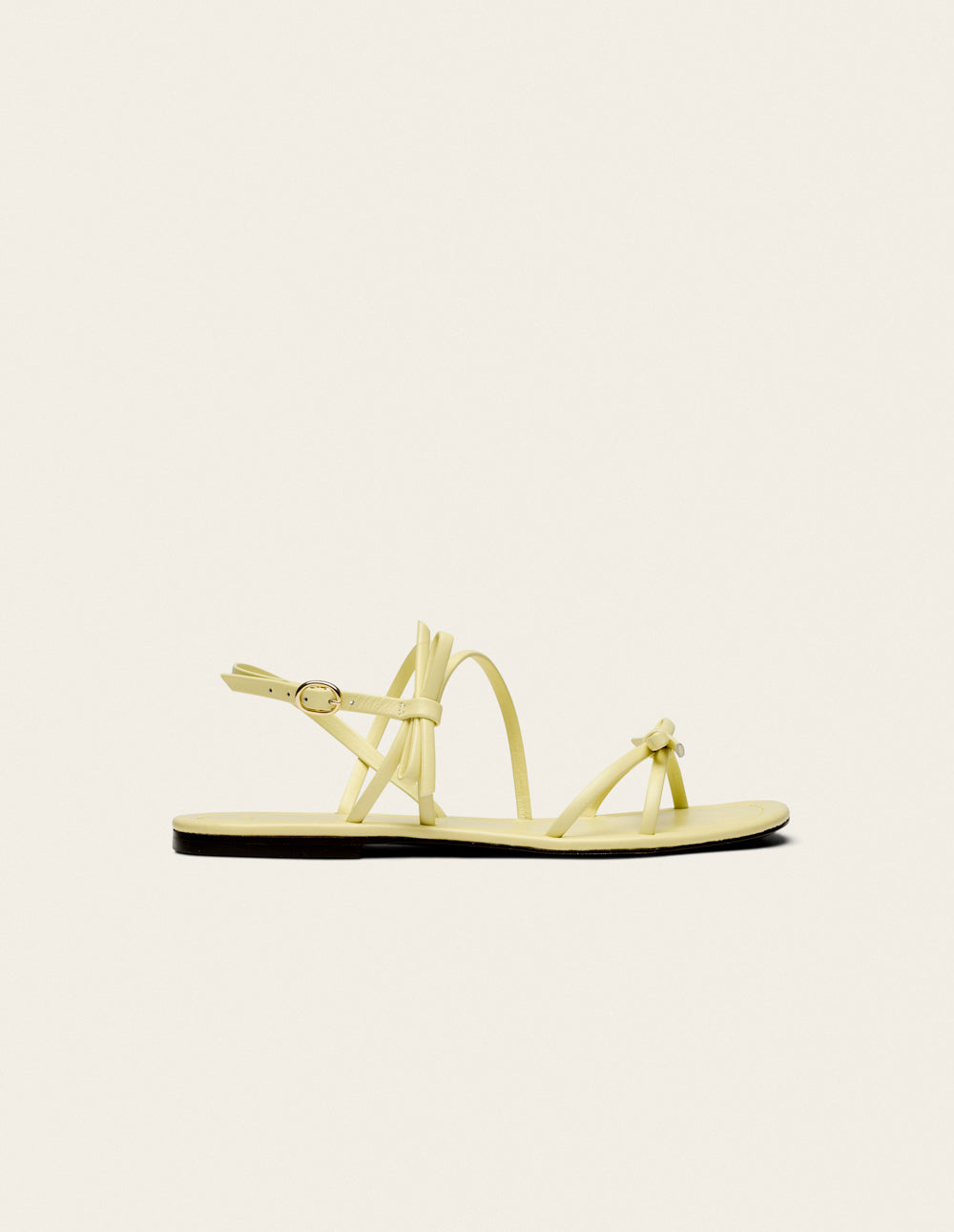 Sandales Nilu - Cuir Jaune Pastel - Femme
