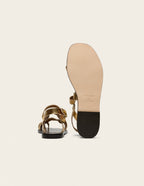 Sandales Siani - Cuir python doré
