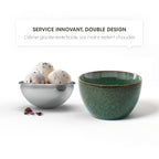 Set De 4 Boles De Porcelana - Verde Azur