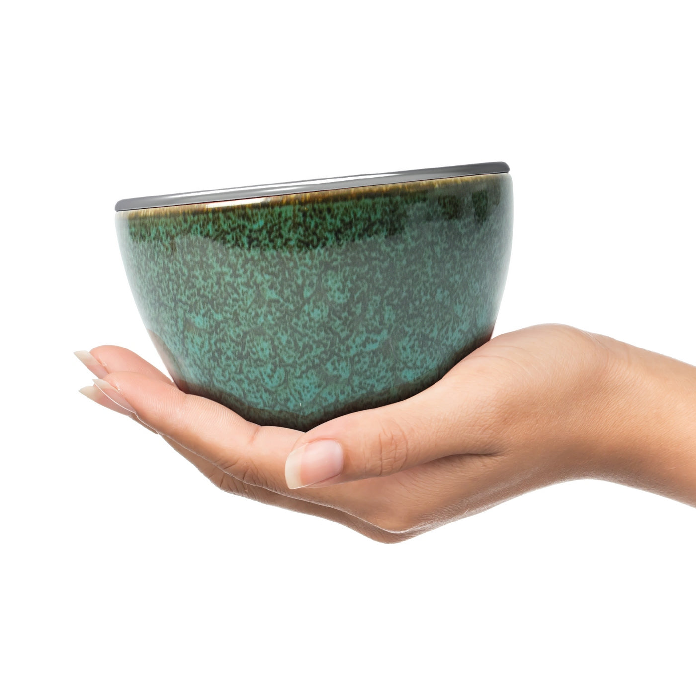 Set De 4 Boles De Porcelana - Verde Azur