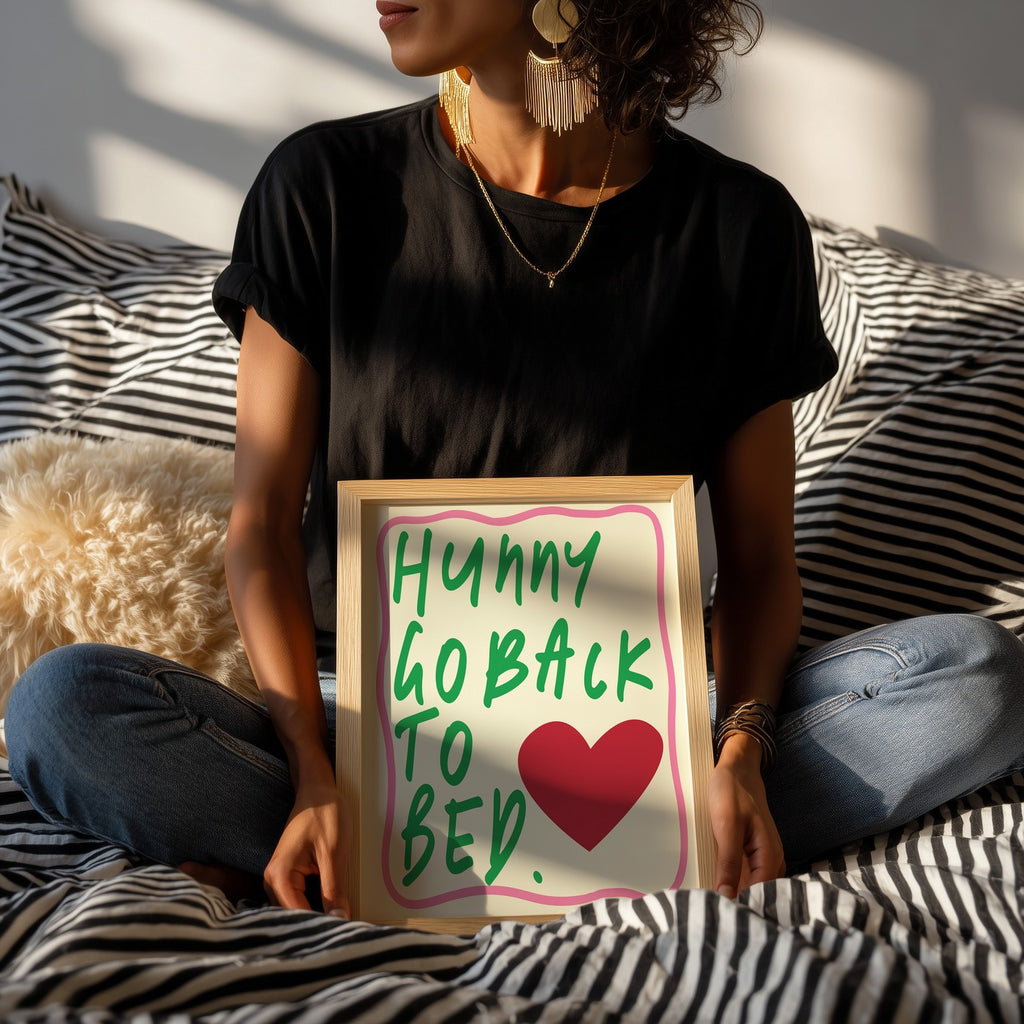 Sweet Dreams - Affiche Hunny Go Back To Bed - Vert