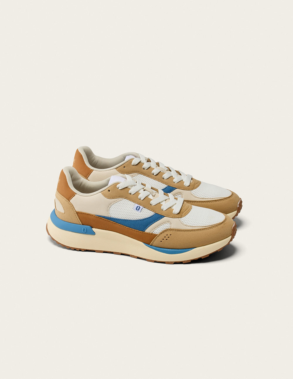 Baskets Basses Anael - Beige Blanc