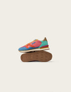 Baskets Basses Andrée - Bleu Bordeaux Moutarde - Femme