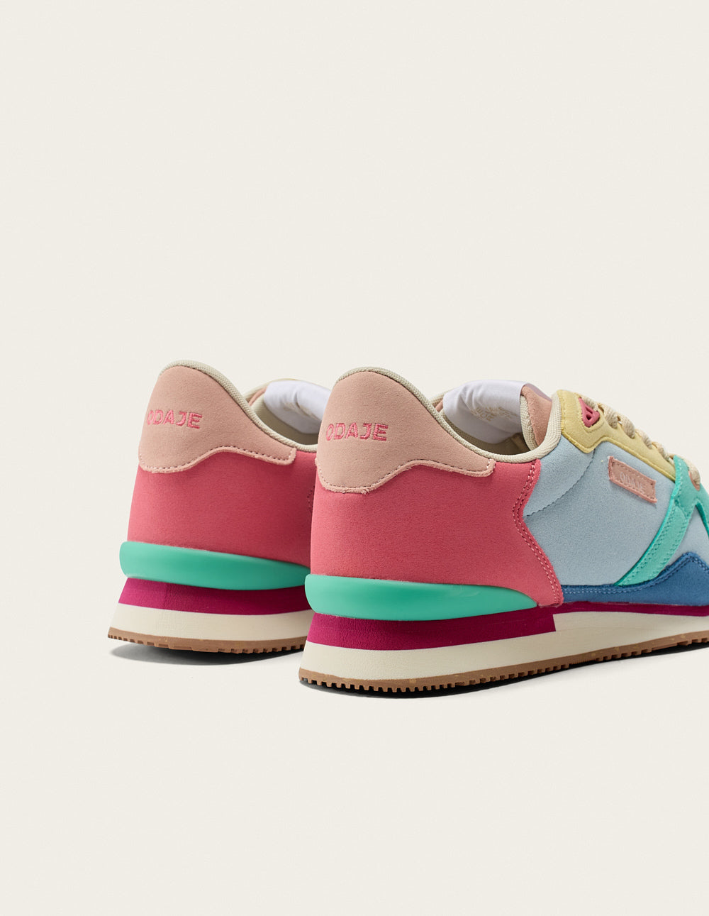 Andrée Low-Top Sneakers - Light Pink Duck Eggshell - Women's