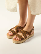Espadrilles Chantal - Suède Léopard - Femme