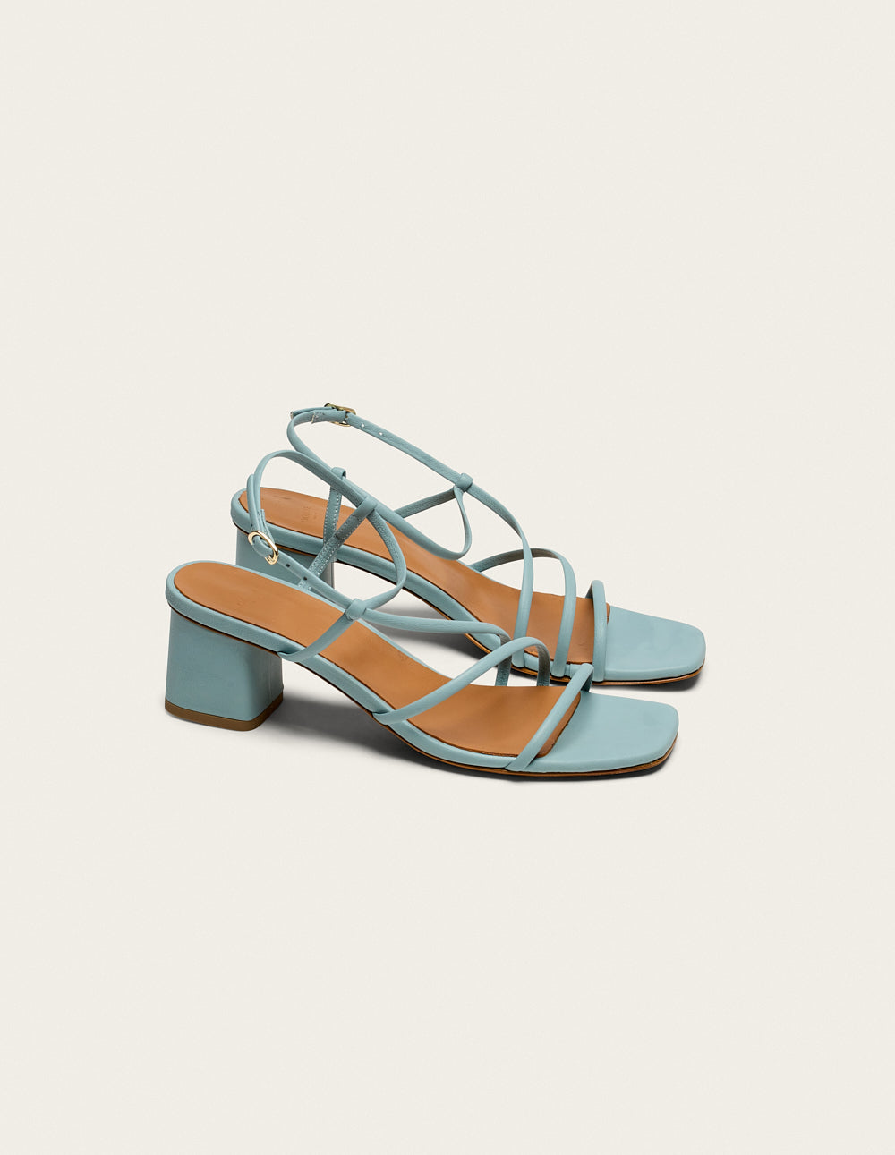 Sandales À Talons Cola - Cuir Ciel - Femme