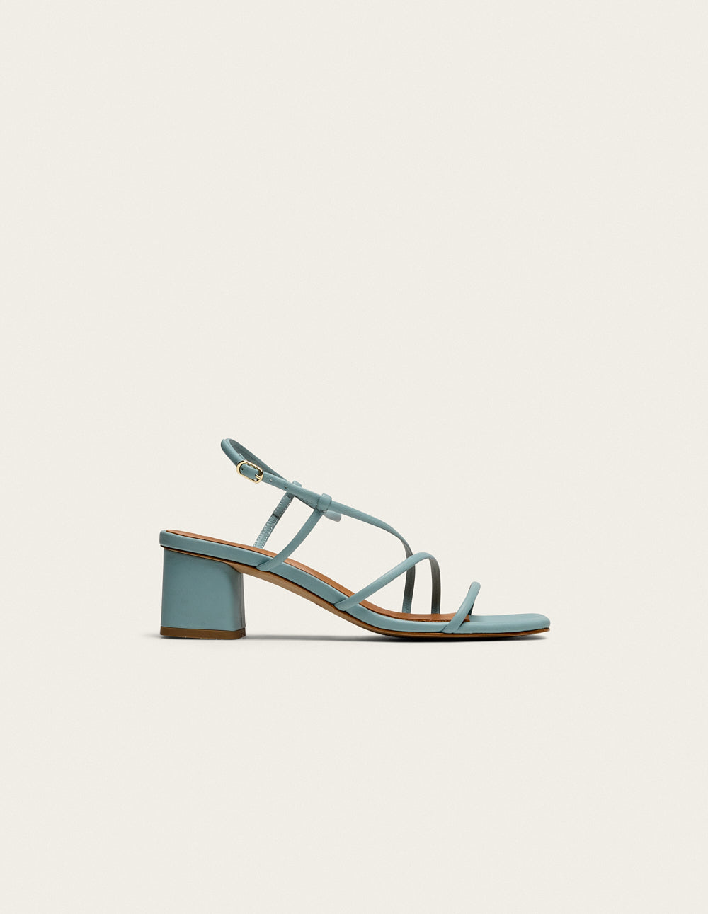 Sandales À Talons Cola - Cuir Ciel - Femme
