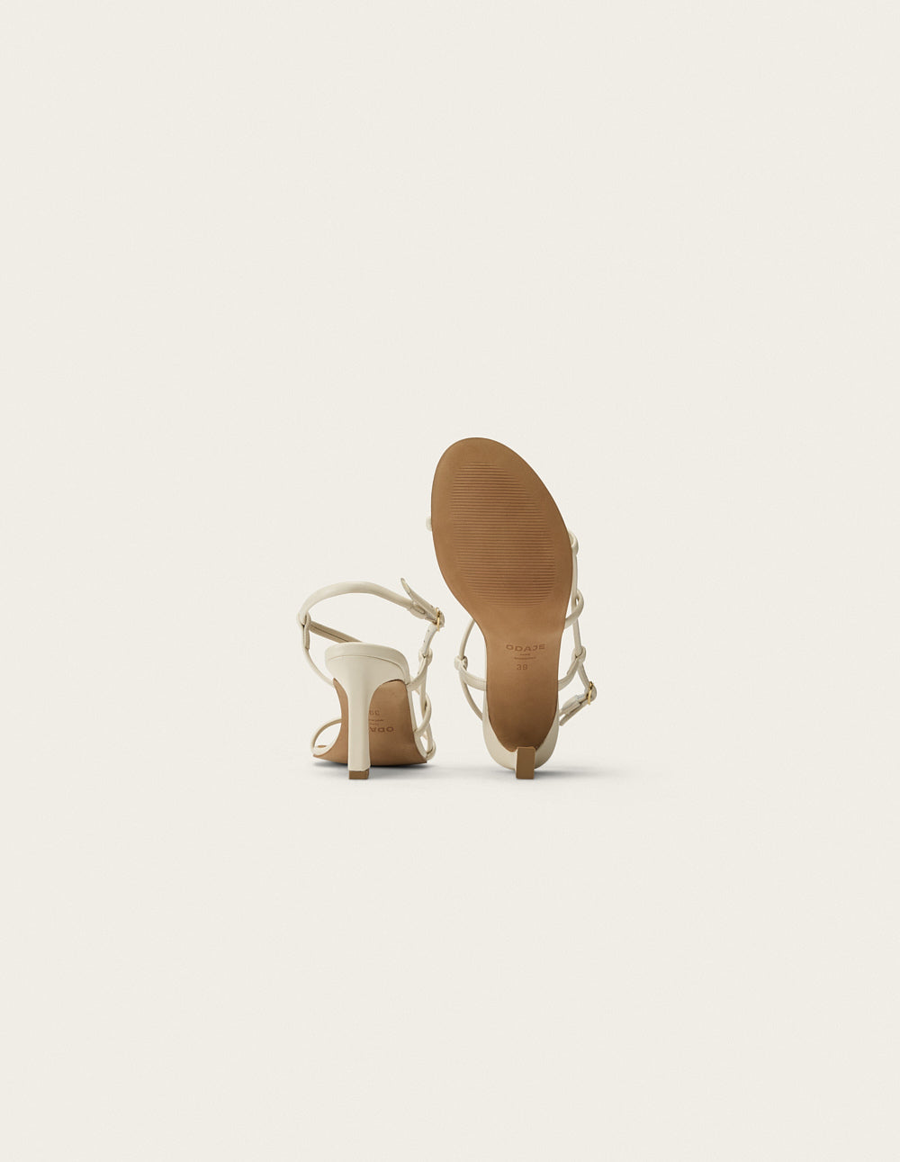 Colada Heeled Sandals - Ecru Leather - Women