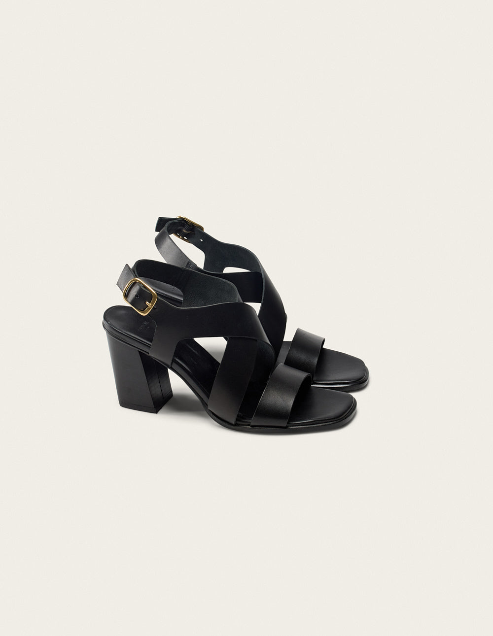 Dasun Heeled Sandals - Black Leather