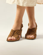 Sandalias Tacón Dea - Ante Leopardo
