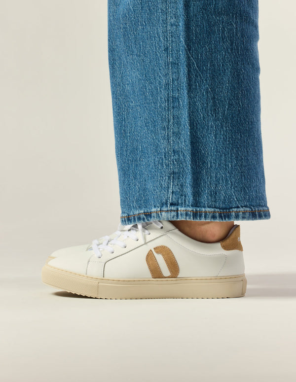 Baskets Basses Gloria - Blanc Beige - Femme
