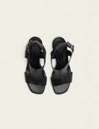 Sandales À Talons Ilani - Cuir Noir - Femme