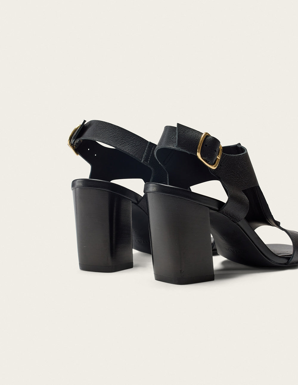 Sandales À Talons Ilani - Cuir Noir - Femme