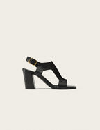 Sandales À Talons Ilani - Cuir Noir - Femme