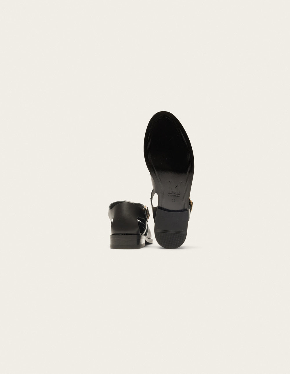 Sandales Inès - Cuir Noir - Femme