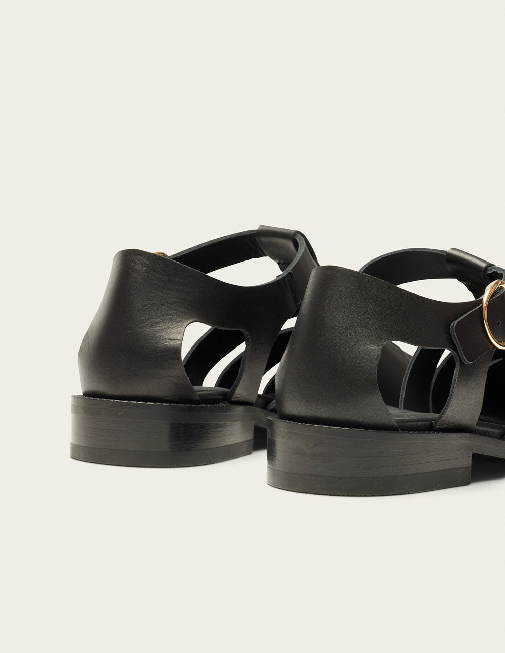 Sandales Inès - Cuir Noir - Femme