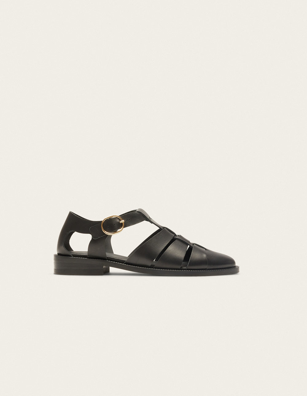 Sandales Inès - Cuir Noir - Femme