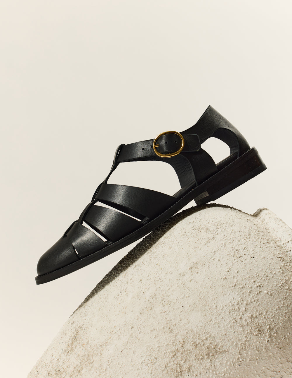 Sandales Inès - Cuir Noir - Femme