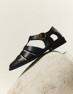Sandales Inès - Cuir Noir - Femme