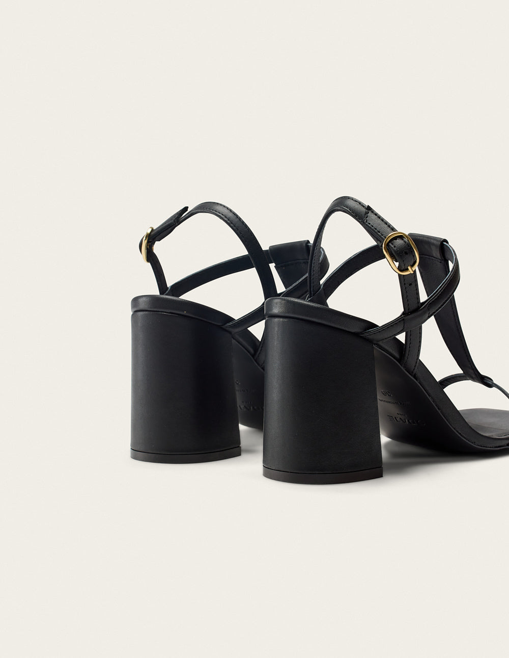 Sandalias Tacón Joy - Piel Negro - Mujer