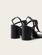 Sandalias Tacón Joy - Piel Negro - Mujer
