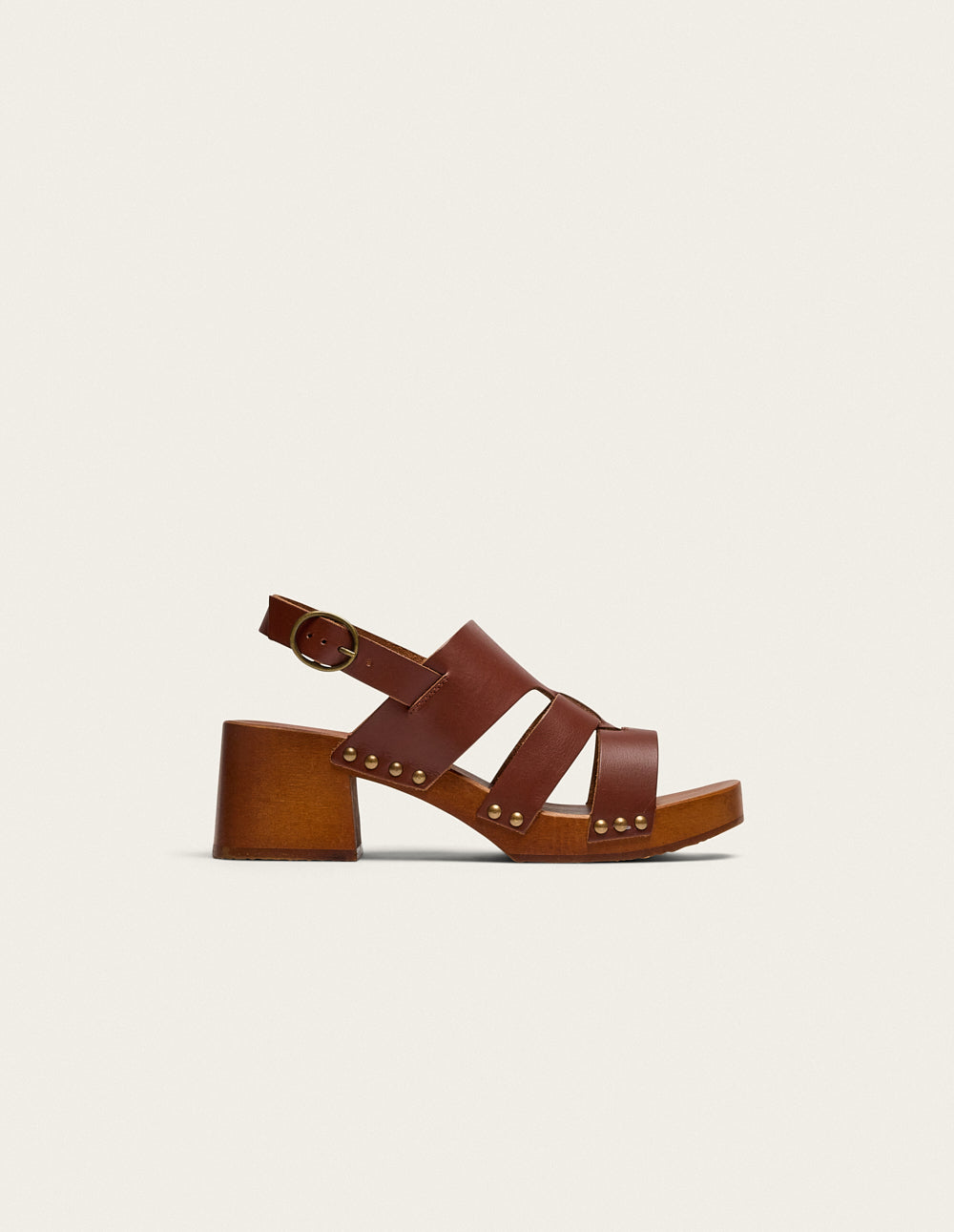Opunti Heeled Sandals - Mahogany Leather