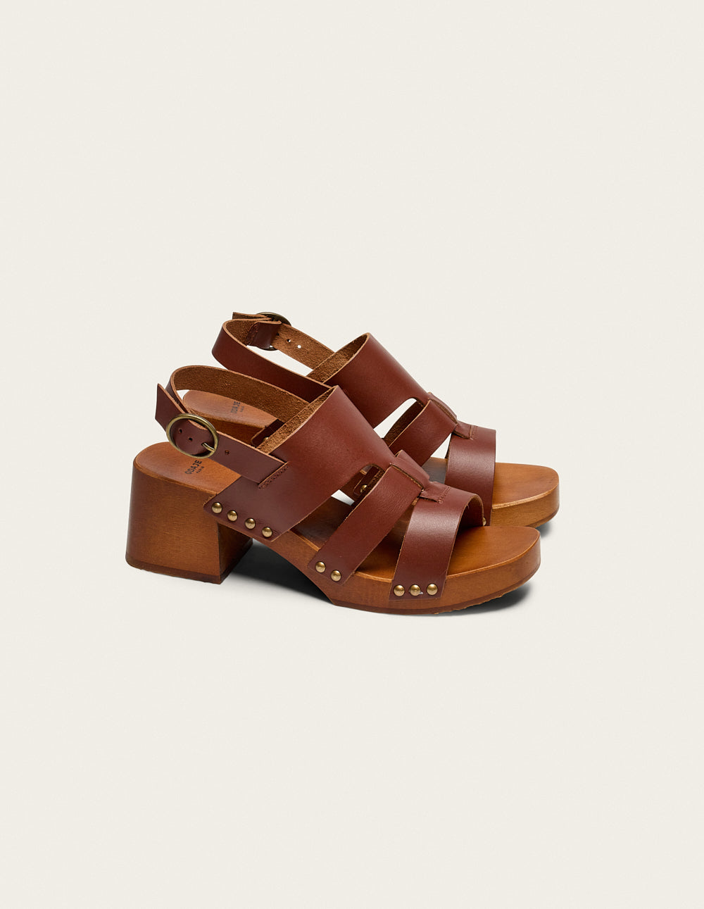 Opunti Heeled Sandals - Mahogany Leather