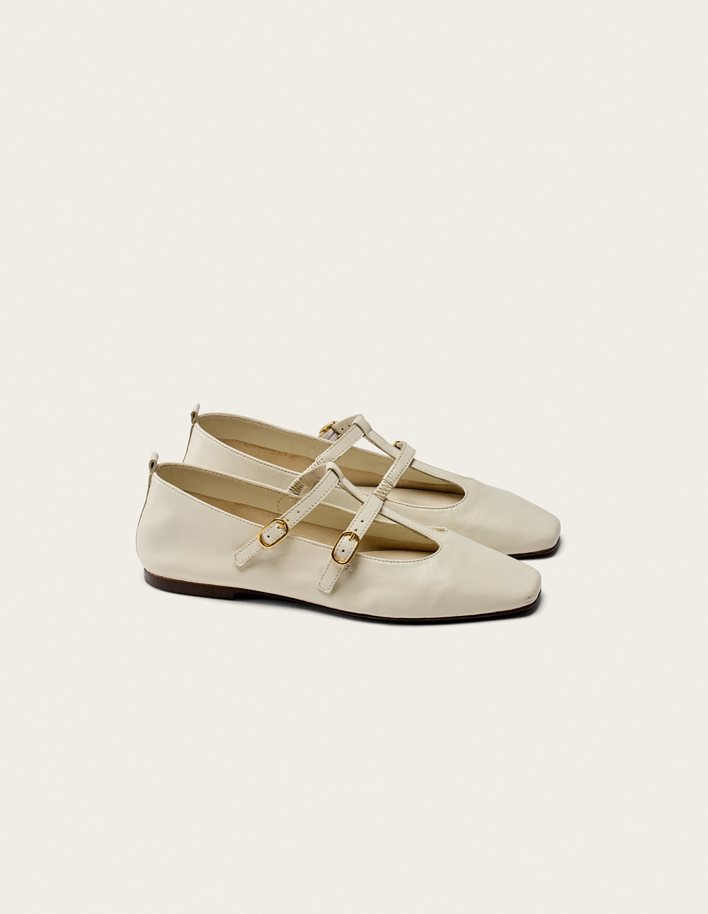 Ballerines Sira - Cuir Écru - Femme