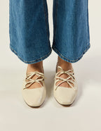 Tula Ballerina Flats - Ecru Leather