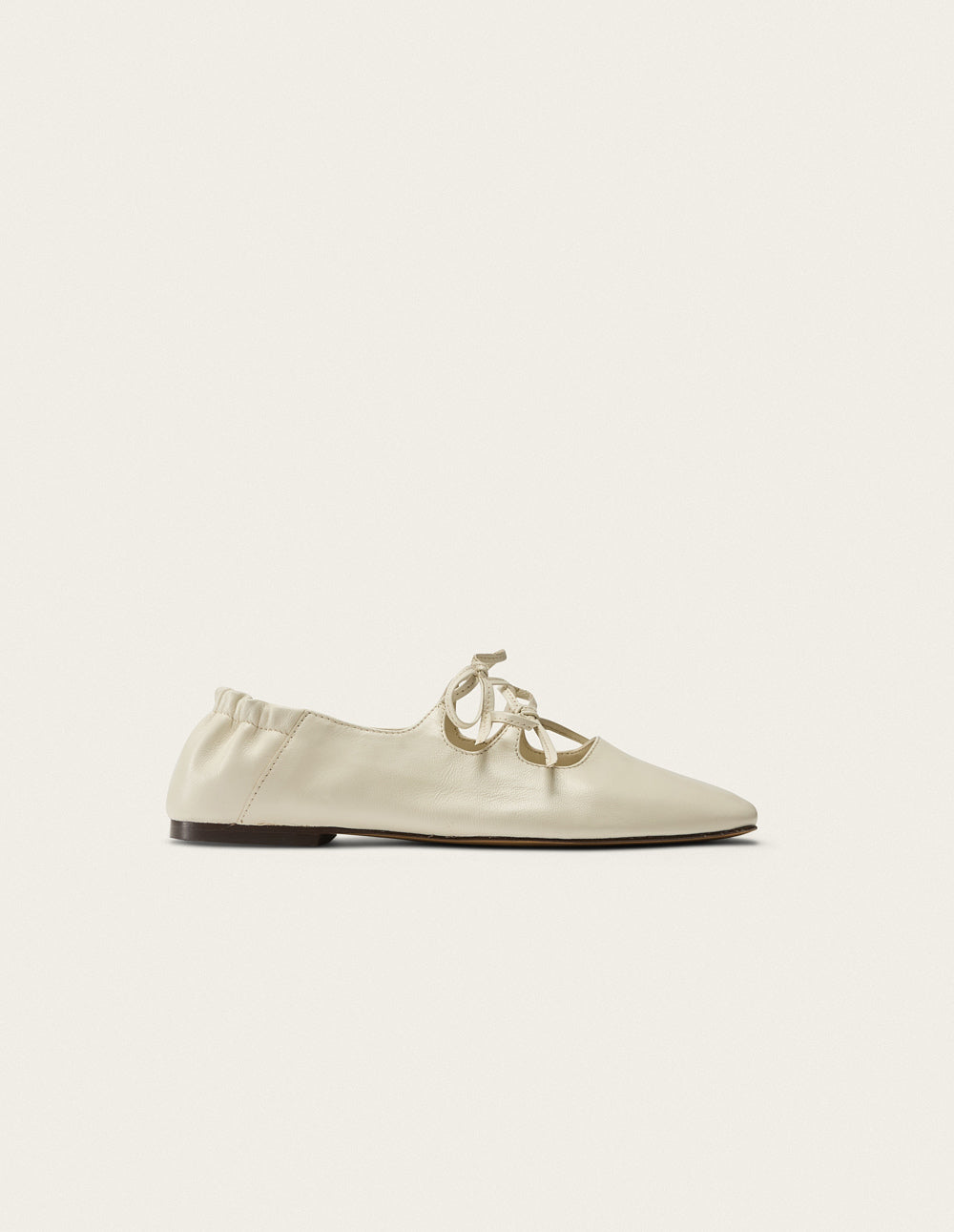 Tula Ballerina Flats - Ecru Leather