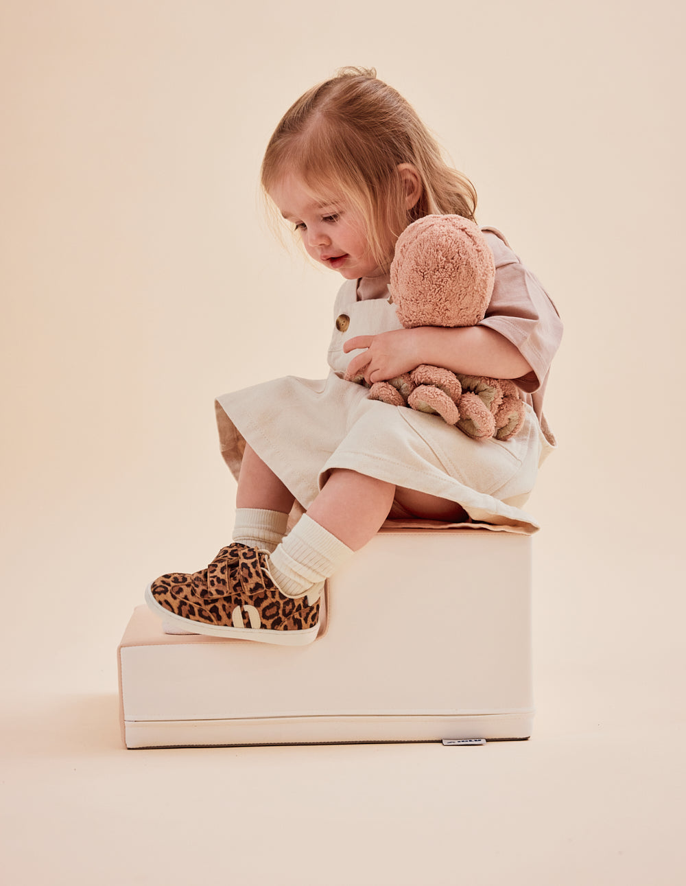 Baskets Enfants Lilo - Léopard Écru - Enfant